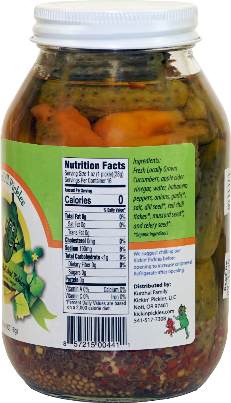 Kickin’ Habanero Dill Pickles Kurzhal Family Kickin Pickles