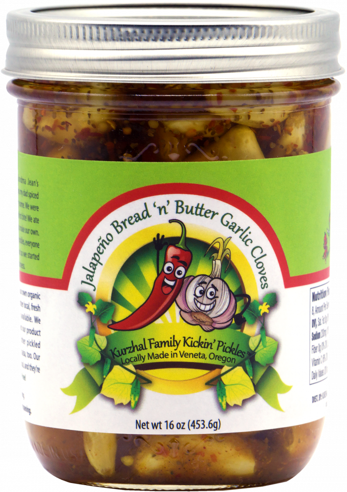 Kickin' Jalapeno Bread & Butter Garlic Cloves